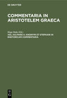 Buchcover Commentaria in Aristotelem Graeca / Anonymi et Stephani in rhetoricam commentaria