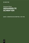 Buchcover Immanuel Kant: Gesammelte Schriften. Abtheilung I: Werke / Vorkritische Schriften I. 1747–1756
