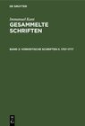 Buchcover Immanuel Kant: Gesammelte Schriften. Abtheilung I: Werke / Vorkritische Schriften II. 1757–1777