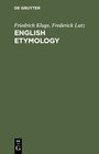 Buchcover English Etymology
