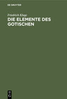 Buchcover Die Elemente des Gotischen