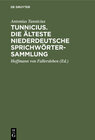 Buchcover Tunnicius. Die Älteste Niederdeutsche Sprichwörtersammlung