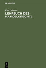 Buchcover Lehrbuch des Handelsrechts