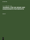 Buchcover Journal für die reine und angewandte Mathematik / Journal für die reine und angewandte Mathematik. Band 97