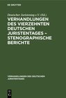 Buchcover Verhandlungen des Vierzehnten deutschen Juristentages – Stenographische Berichte