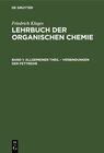 Buchcover Victor Meyer: Lehrbuch der organischen Chemie / Allgemeiner Theil – Verbindungen der Fettreihe