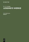 Buchcover G. E. Lessing: Lessing’s Werke / G. E. Lessing: Lessing’s Werke. Band 4