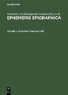 Buchcover Ephemeris Epigraphica / Accedunt tabulae tres