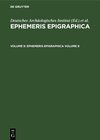Buchcover Ephemeris Epigraphica / Ephemeris Epigraphica. Volume 9