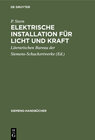 Buchcover Elektrische Installation für Licht und Kraft