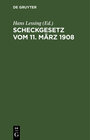 Buchcover Scheckgesetz vom 11. März 1908