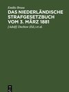 Buchcover Das niederländische Strafgesetzbuch vom 3. März 1881