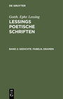 Buchcover Gotth. Ephr. Lessing: Lessings Poetische Schriften / Gedichte. Fabeln. Dramen