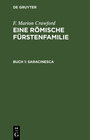 Buchcover F. Marion Crawford: Eine Römische Fürstenfamilie / Saracinesca