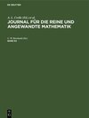 Buchcover Journal für die reine und angewandte Mathematik / Journal für die reine und angewandte Mathematik. Band 63