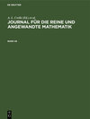 Buchcover Journal für die reine und angewandte Mathematik / Journal für die reine und angewandte Mathematik. Band 49