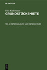 Buchcover Fritz Kiefersauer: Grundstücksmiete / Mietzinsbildung und Mietzinssteuer