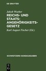 Buchcover Reichs- und Staatsangehörigkeitsgesetz