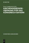 Buchcover Kirchengemeindeordnung für das Königreich Bayern