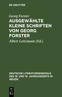 Buchcover Ausgewählte kleine Schriften von Georg Forster