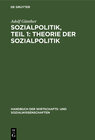 Buchcover Sozialpolitik, Teil 1: Theorie der sozialpolitik