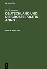 Buchcover Th. Schiemann: Deutschland und die große Politik anno ... / Anno 1904