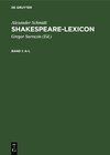 Buchcover Alexander Schmidt: Shakespeare-Lexicon / A–L