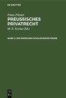 Buchcover Franz Förster: Preussisches Privatrecht / Die einzelnen Schuldverhältnisse