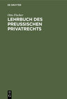 Lehrbuch des preußischen Privatrechts width=