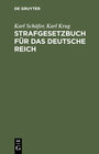 Buchcover Strafgesetzbuch für das Deutsche Reich