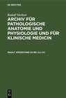 Buchcover Rudolf Virchow: Archiv für pathologische Anatomie und Physiologie... / Inhalt Verzeichnis zu Bd. CLI–CC