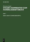 Buchcover Hermann Staub: Staub’s Kommentar zum Handelsgesetzbuch / (Buch 3: Handelsgeschäfte.)