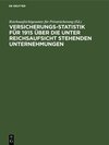 Buchcover Versicherungs-Statistik für 1915 über die unter Reichsaufsicht stehenden Unternehmungen