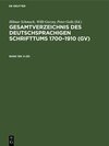 Buchcover Gesamtverzeichnis des deutschsprachigen Schrifttums 1700–1910 (GV) / X–Zei