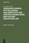 Buchcover Verhandlungen, Mitteilungen und Berichte des Centralverbandes Deutscher Industrieller / Januar 1904