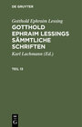 Buchcover Gotthold Ephraim Lessings Sämmtliche Schriften. Teil 13