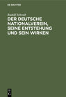 Buchcover Der deutsche Nationalverein, seine Entstehung und sein Wirken