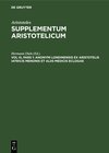 Buchcover Aristoteles: Supplementum Aristotelicum / Anonymi Londinensis ex Aristotelis iatricis Menonis et aliis medicis eclogae