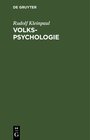 Buchcover Volkspsychologie
