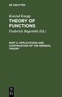 Buchcover Applications and Continuation of the General Theory