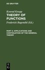 Buchcover Konrad Knopp: Theory of Functions / Applications and Continuation of the General Theory