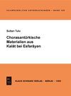Buchcover Chorasantürkische Materialien aus Kalat bei Esfarayen