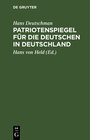 Buchcover Patriotenspiegel für die Deutschen in Deutschland