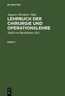 Buchcover Lehrbuch der Chirurgie und Operationslehre, Bd. 3