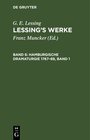 Buchcover G. E. Lessing: Lessing’s Werke / Hamburgische Dramaturgie 1767–69, Band 1