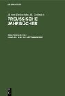 Buchcover H. von Treitschke; H. Delbrück: Preußische Jahrbücher / Juli bis December 1892