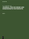 Buchcover Journal für die reine und angewandte Mathematik / Journal für die reine und angewandte Mathematik. Band 3