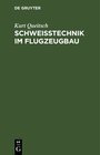 Buchcover Schweißtechnik im Flugzeugbau