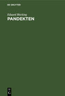 Buchcover Pandekten