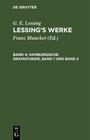 Buchcover G. E. Lessing: Lessing’s Werke / Hamburgische Dramaturgie, Band 1 und Band 2